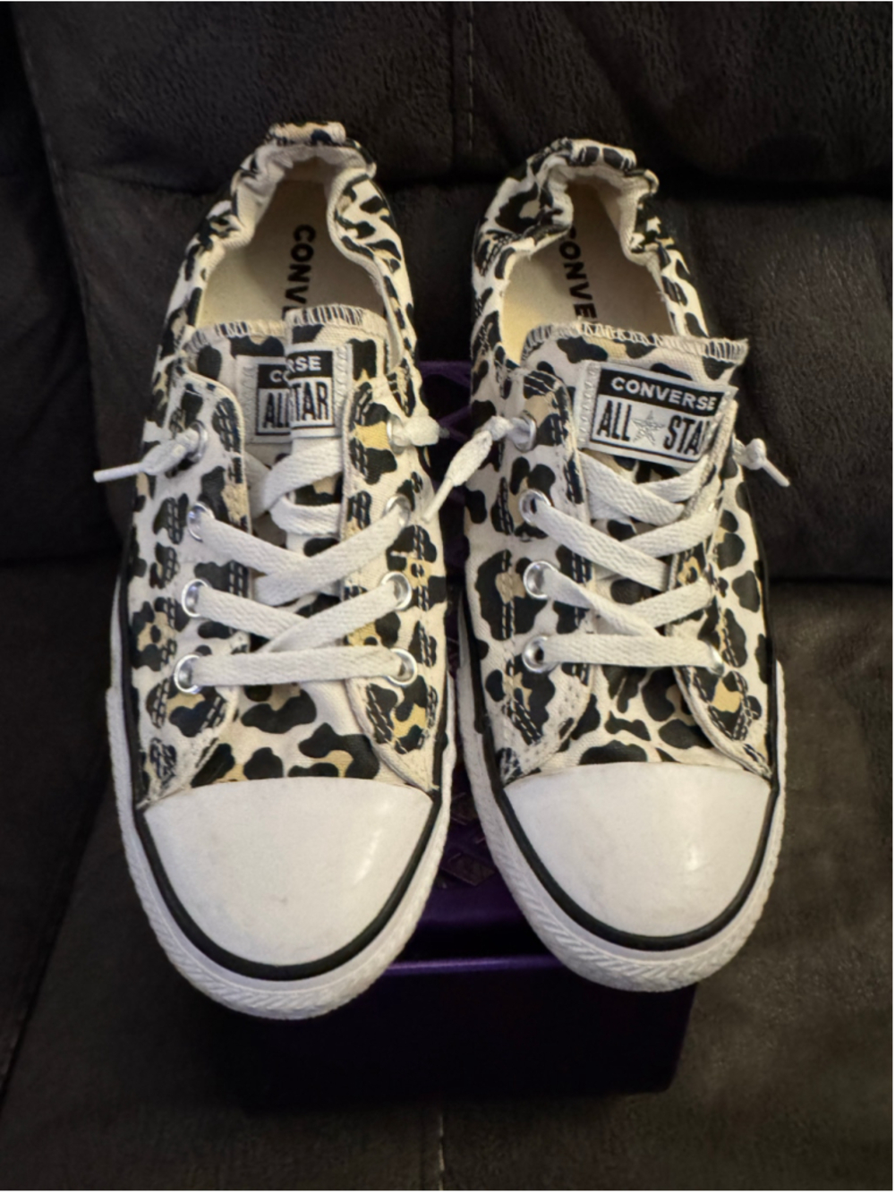 Women's Converse All Star Leopard Print Slip-On Sneakers Size 10